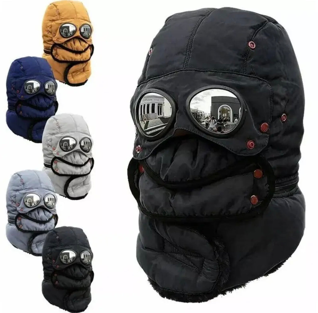 Ski Hat with Mask and Goggles